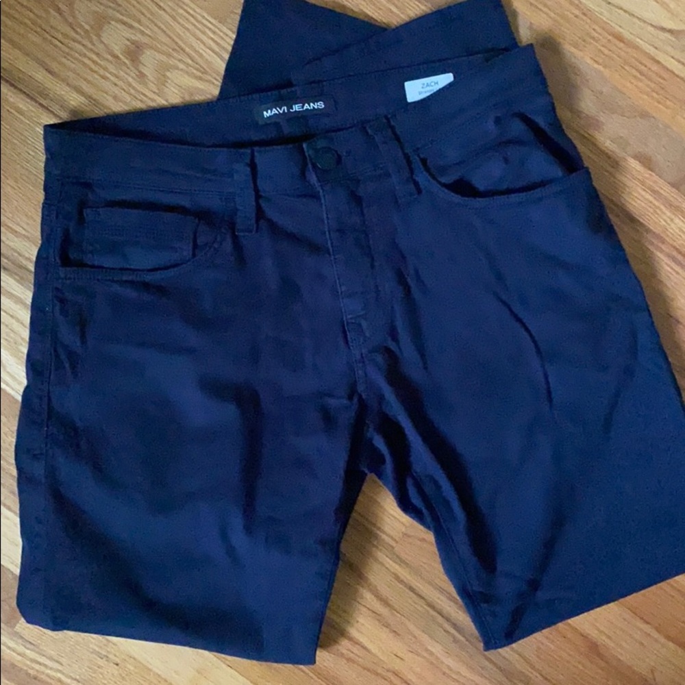 Zach Dark Blue/Navy Twill Straight Leg 30x30